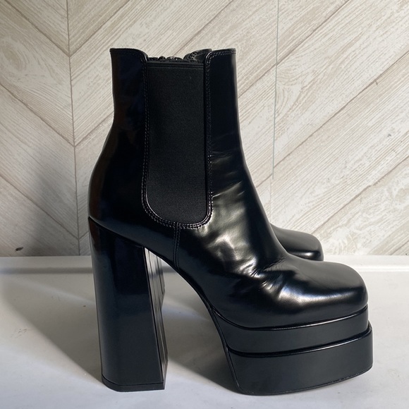 Jeffrey Campbell Kickinit platform boots black heeled 7.5 - Picture 2 of 12